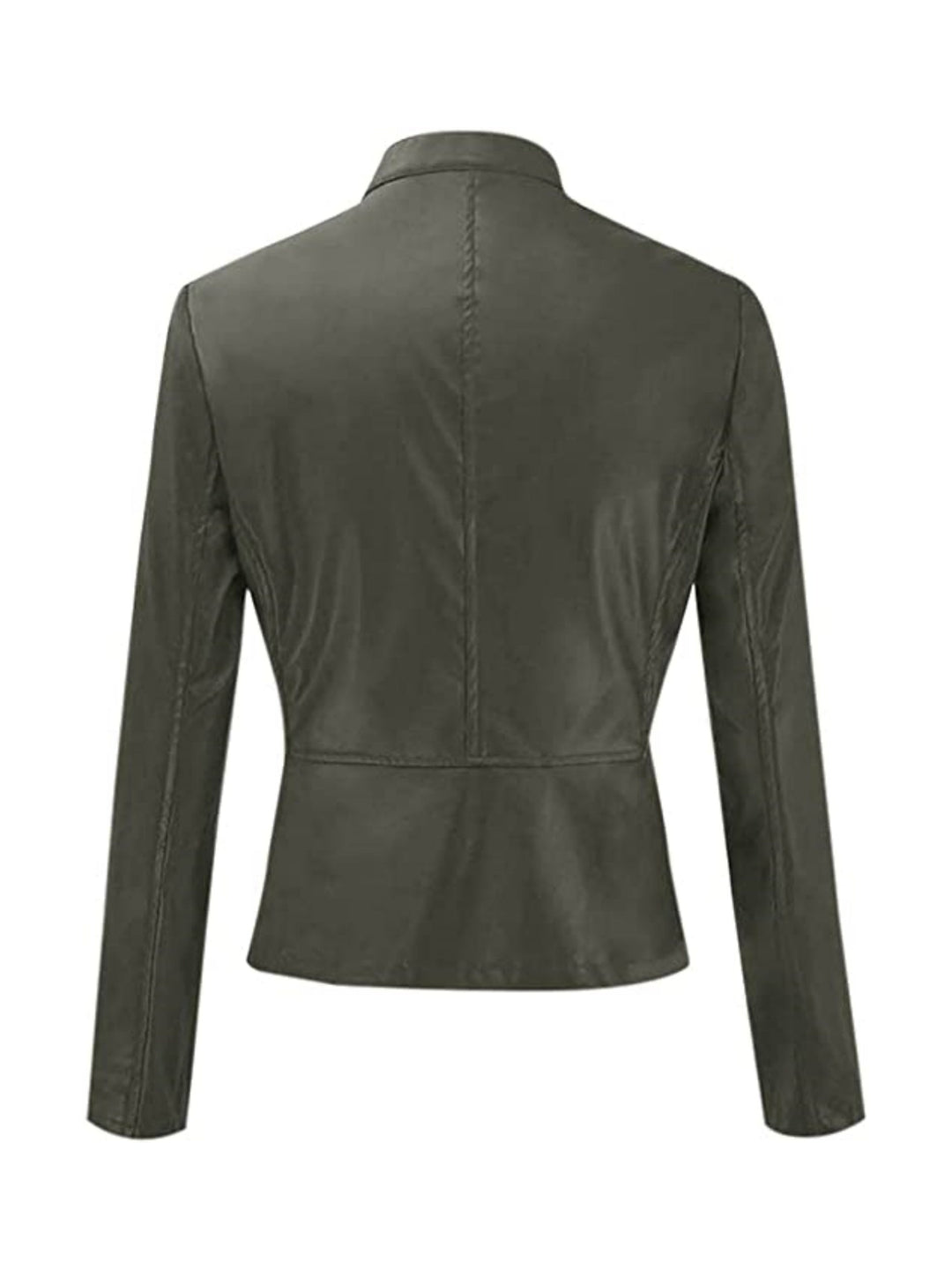 EB | Reißverschluss Vorne Kunstleder Cropped Jacke