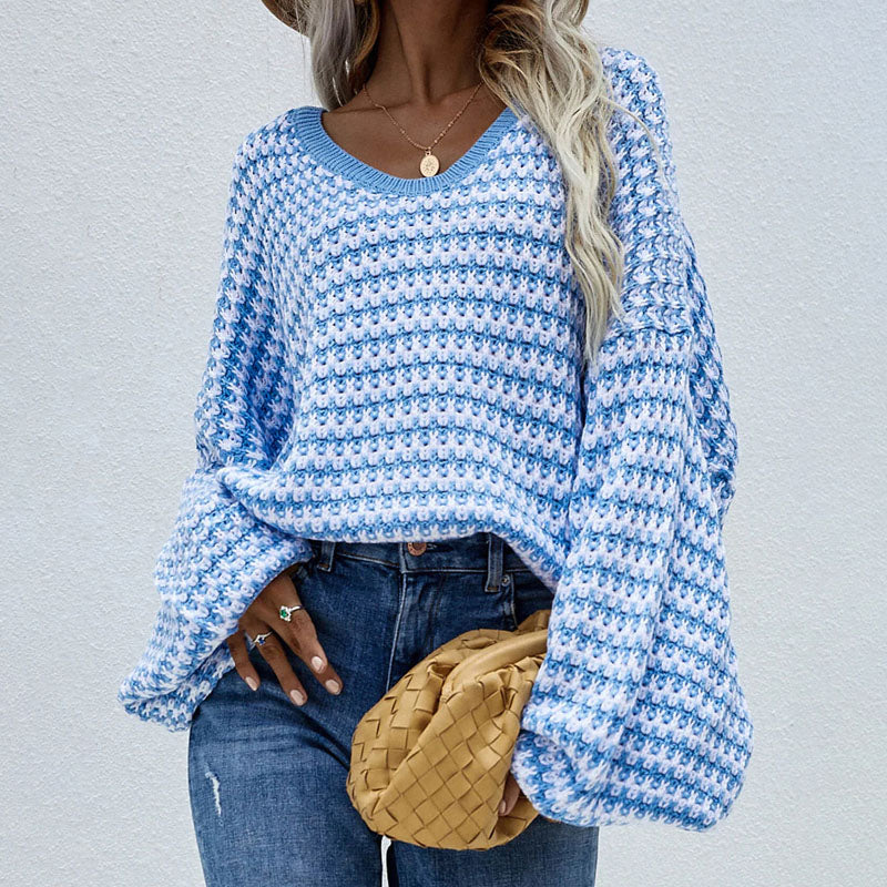 EB | Gestreifter Strickpullover Für Modische Looks