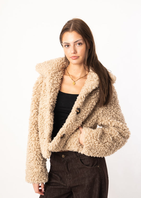 EB | Locker Sitzende Schafslederjacke mit Locken