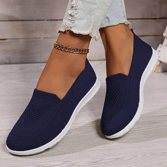EB | Einfarbige Gestrickte Sneaker Für Damen