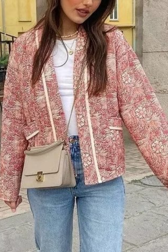 EB | Fashion Vielseitiger Bedruckter Cardigan Langarm Baumwolljacke