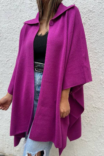 EB | Farbe lässiger Cardigan lockere Einzelknopf Windbreaker Jacke