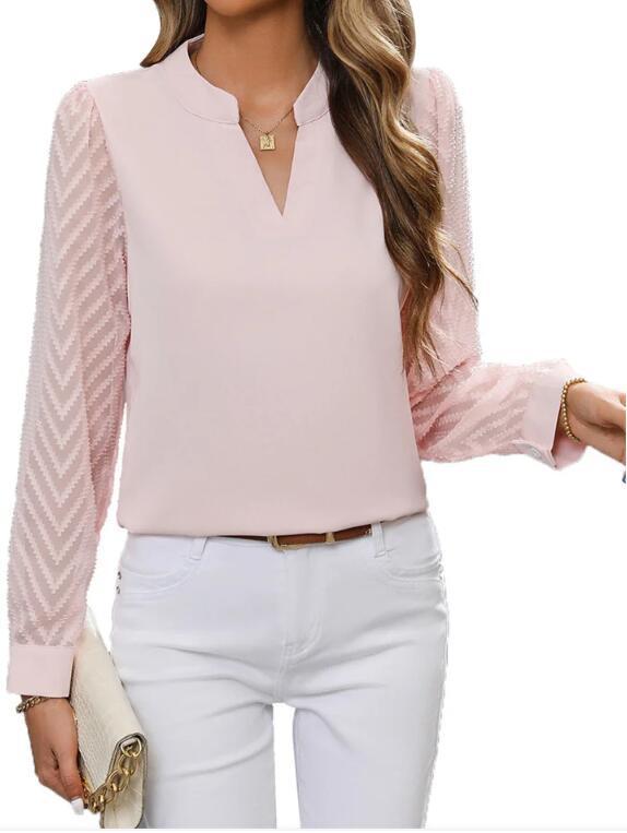 EB | Elegantes Chiffon Top mit V-Ausschnitt