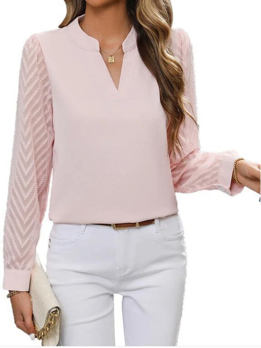EB | Elegantes Chiffon Top mit V-Ausschnitt