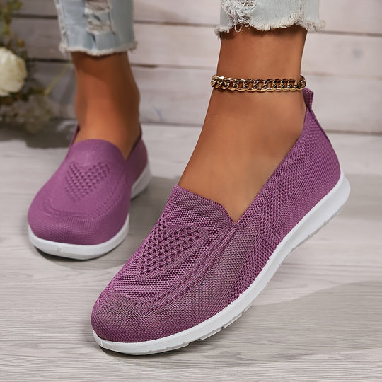 EB | Einfarbige Gestrickte Sneaker Für Damen