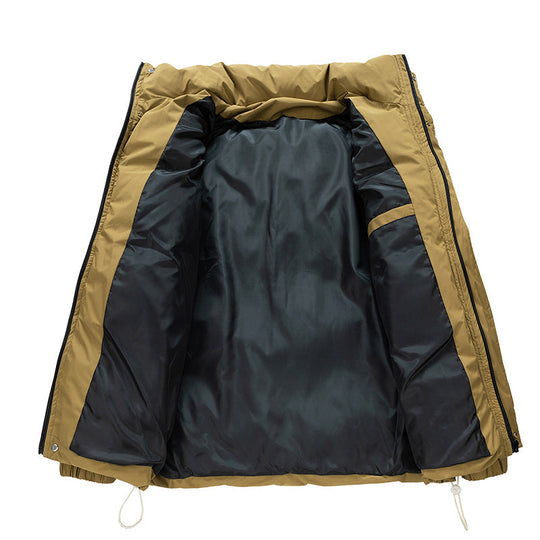 EB | Herren Winterjacke aus Baumwolle mit Stehkragen - Warm und gefüttert, oversized