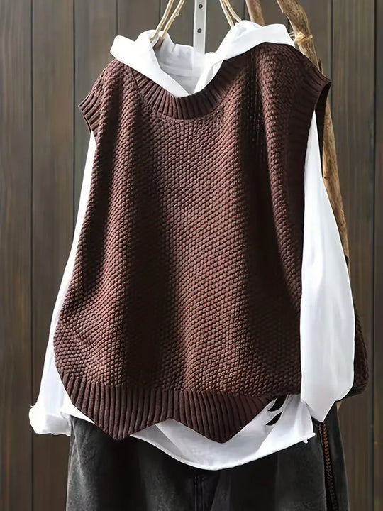 EB | Strickweste Mit Rundhals