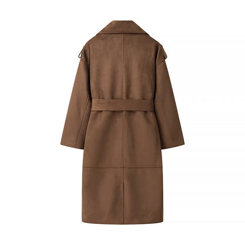 EB | Trenchcoat mit doppelter Knopfleiste und Revers aus Velours Alana