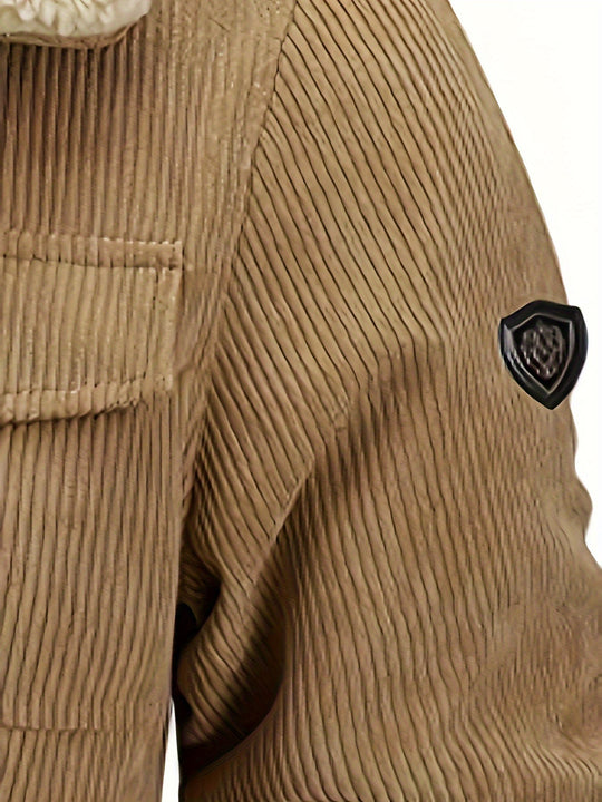 EB | Warmen Jacke mit Cord und Fleecefutter Cordura und Polyester Robuste und Bequeme