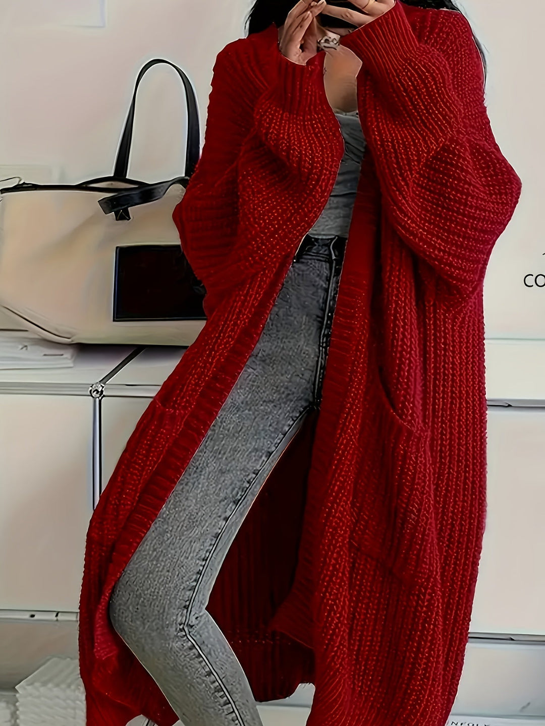 EB | Strickjacke mit Gürtel für Damen
