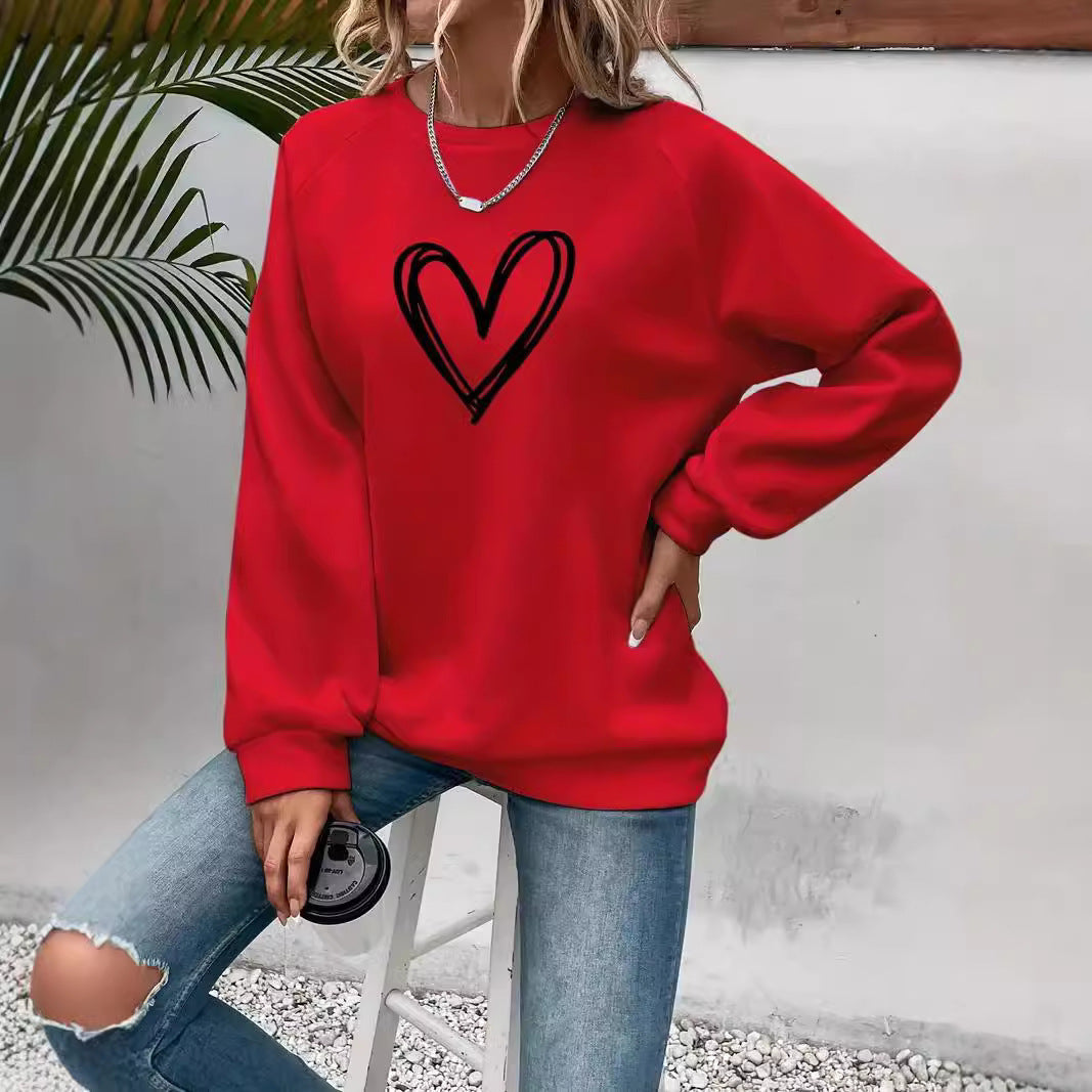EB | Print Rundhals-Langarmsweatshirt