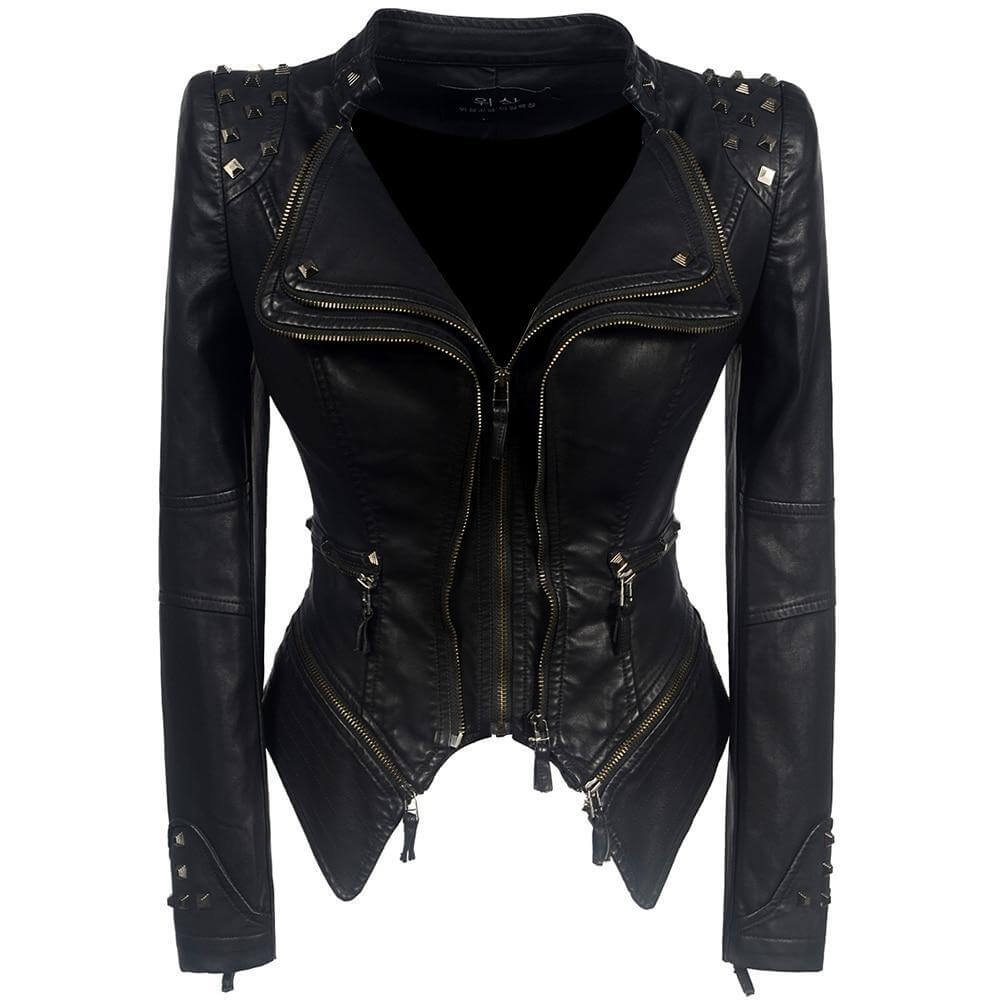 EB | Damen Gothic Kunstlederjacke