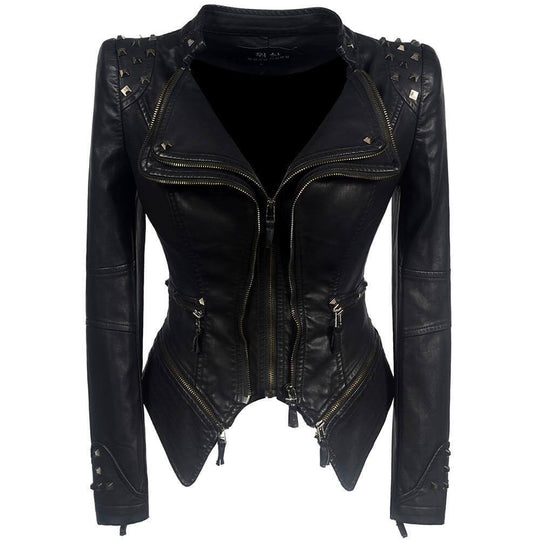 EB | Damen Gothic Kunstlederjacke