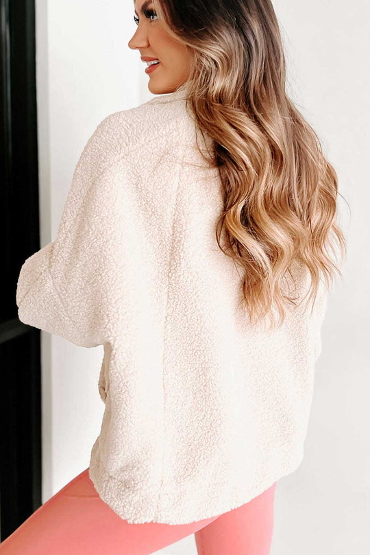 EB | Weiche Teddyjacke mit Taschen Komfortabel und Trendy Perfekt für Den Alltag