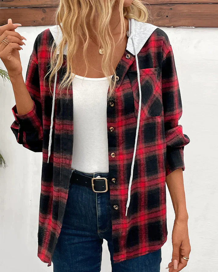 EB | Jacke mit Kapuze und Karomuster