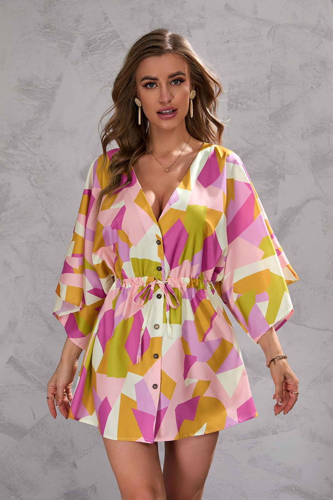 EB | Kleid mit Blattdruck