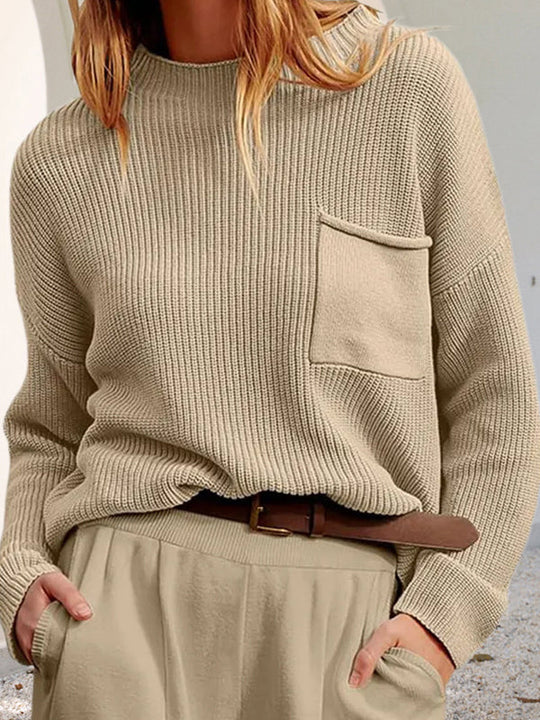 EB | Gemütlicher, lässiger Strickpullover mit Taschen