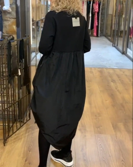EB | Patchwork Kleid mit Kordelzug