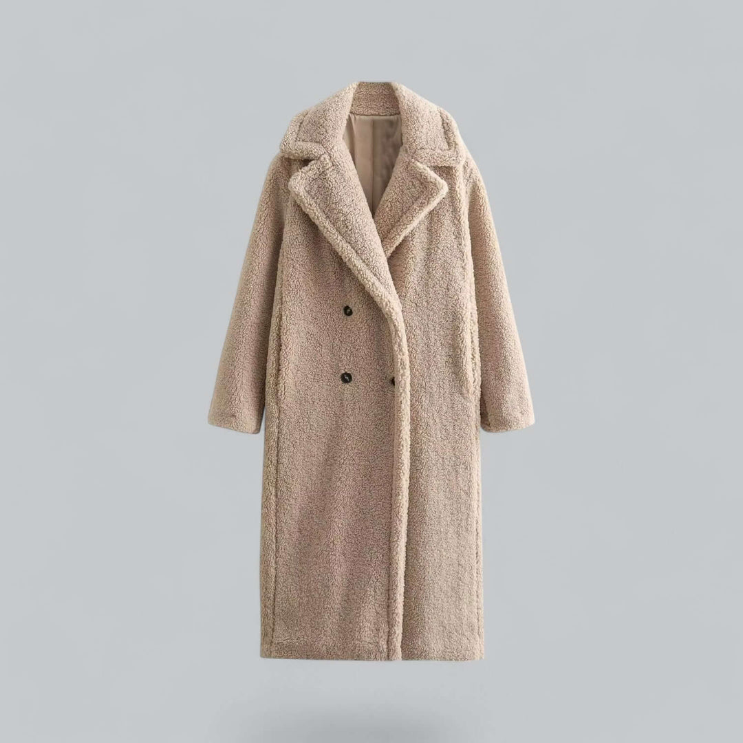 Damen Kunstfelljacke mit Teddy-Optik & Langer Passform | EB
