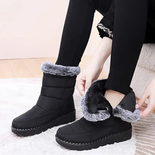 Winterstiefel aus Leder für Damen, warm & robust EB EB