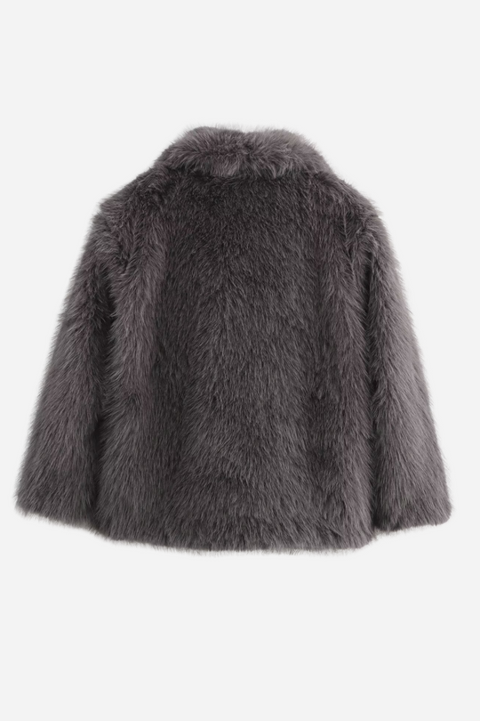 EB | Faux-Fur-Schalkragenjacke