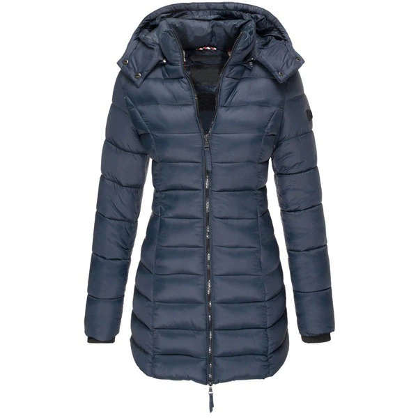 EB | Daunenjacke lang Kapuze Damen