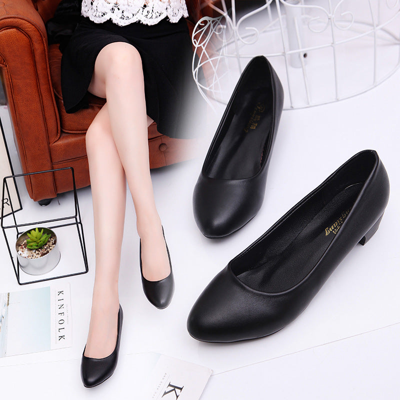 Damen elegante Pumps mit bequemem Blockabsatz und schmaler Silhouette EB