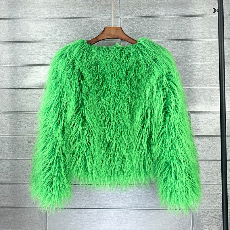 EB | Eleganter Warmer Kunstpelzmantel Für Herbst Und Winter