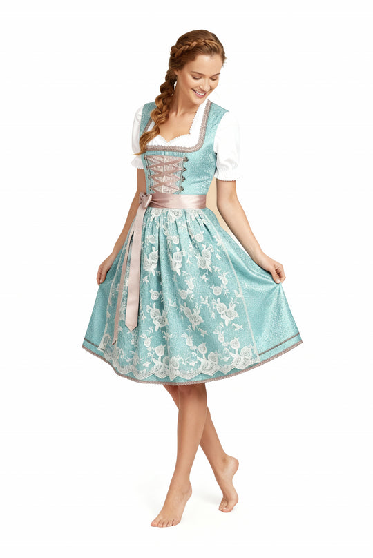 EB | Einzigartige Damen Tracht mit Schürze Perfekt für Oktoberfest