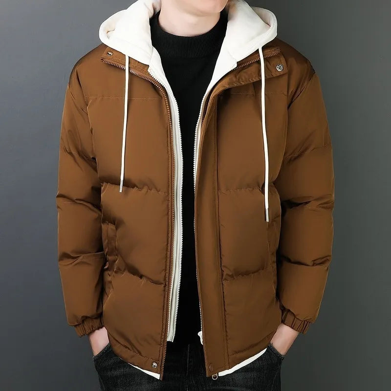 EB | Herrenjacke aus schwerem Baumwollstoff mit winddichter Kapuze