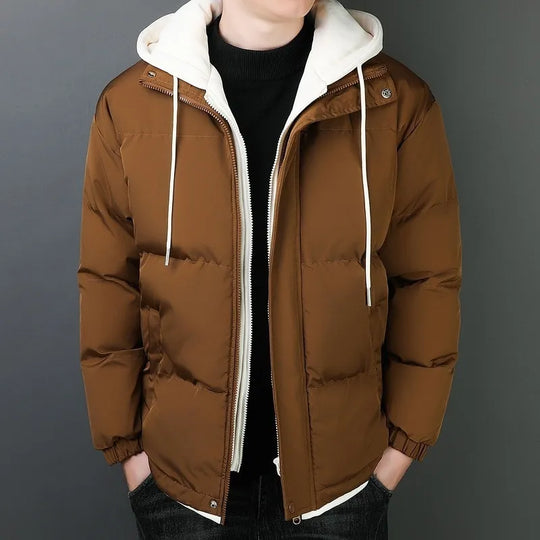 EB | Herrenjacke Aus Verdickter Baumwolle mit Winddichter Kapuze