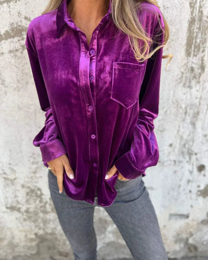 EB | Elegante Samtbluse