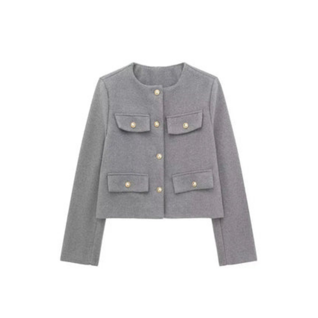EB | Vintage Blazer mit Langen Ärmeln für Frauen