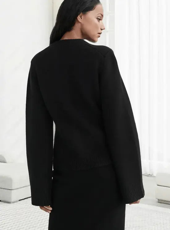 EB | Klassische Damen Strickjacke mit Knopfleiste