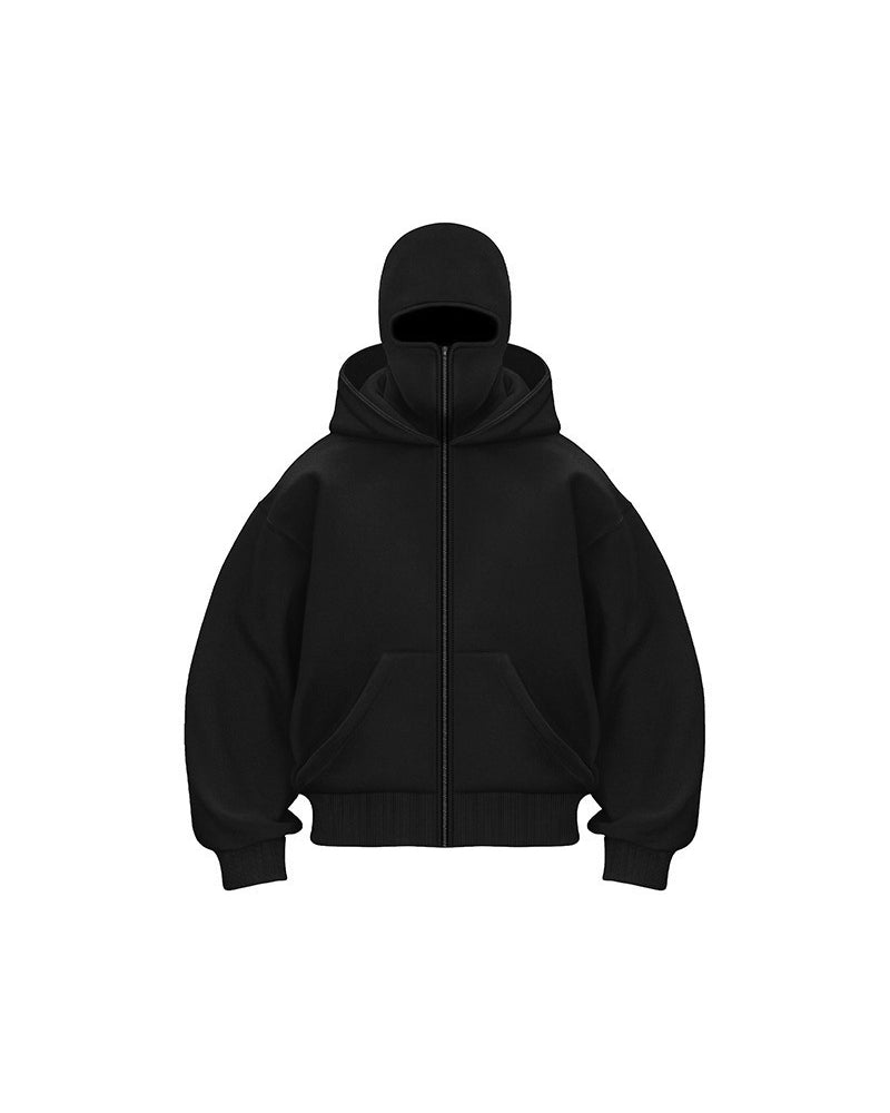 EB | Sweatshirt Mantel mit Doppelkapuze und Reißverschluss