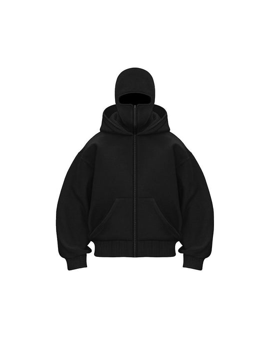 EB | Sweatshirt Mantel mit Doppelkapuze und Reißverschluss