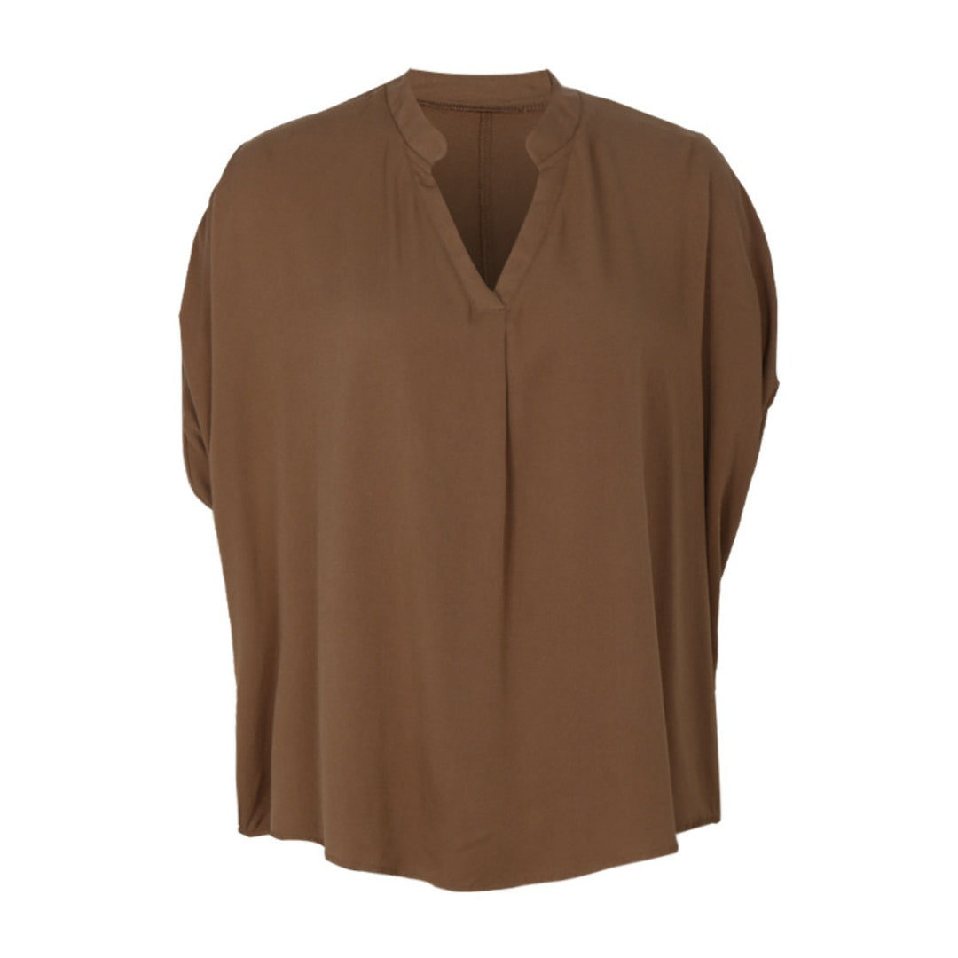 EB | Drop F maus Ärmel solide Farbe Shirt Frauen