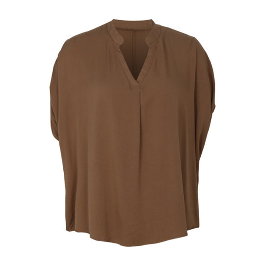 EB | Drop F maus Ärmel solide Farbe Shirt Frauen