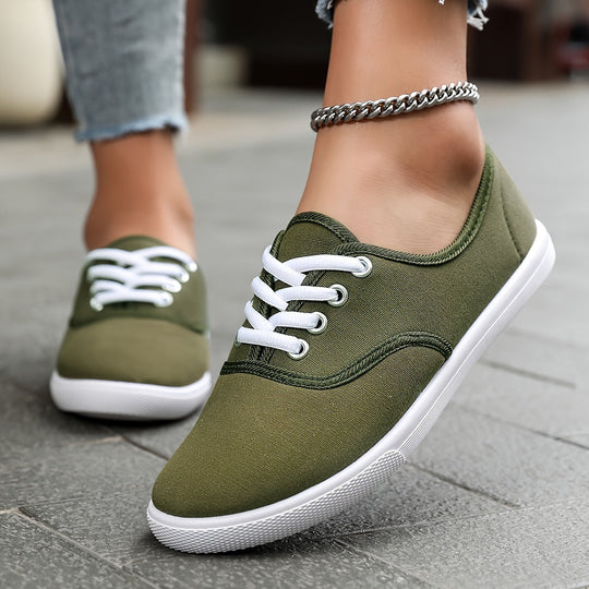 EB | Bequeme Niedrige Canvas Schnürschuhe