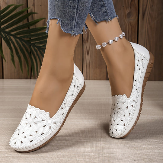 Blumige perforierte Loafer EB EB