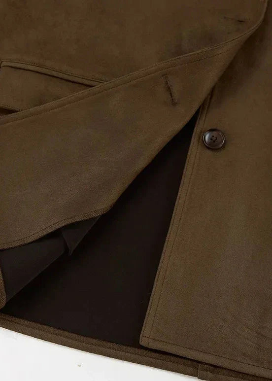 EB | Samt Wildlederjacke mit Retro-Revers