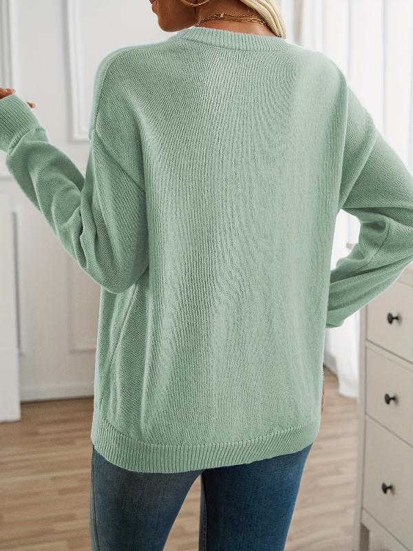 EB | Strickpullover mit Nähdetail Lockere Passform Weich und Modern