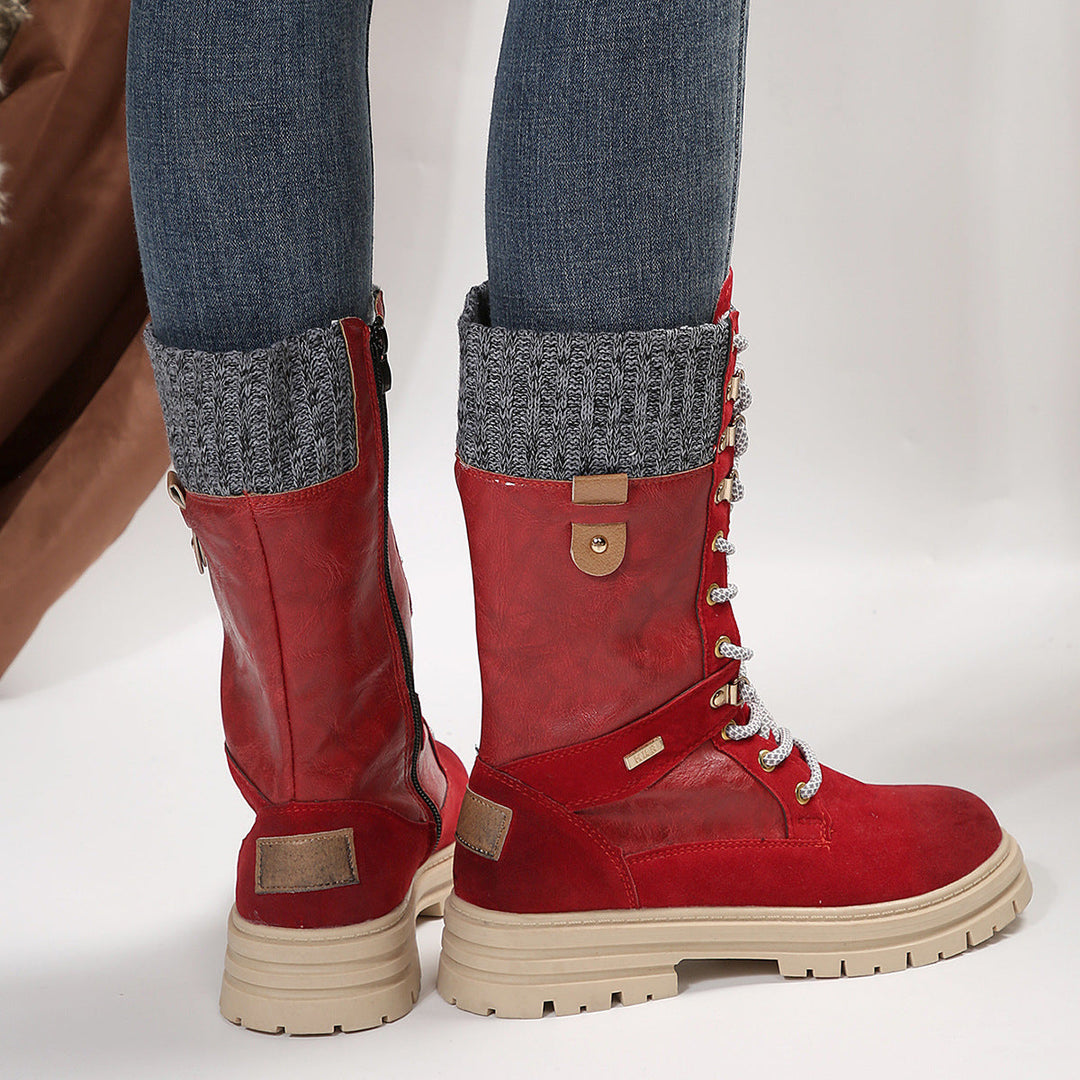 Elegante Hohe Damen Winterstiefel EB