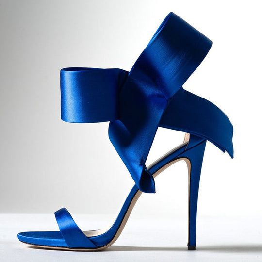 EB | Sommer Übergröße Schleife Knöchelriemen High Heels Sandalen für Frauen