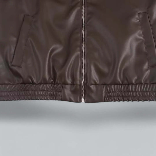 EB | Damen Vintage Stil Kunstlederjacke