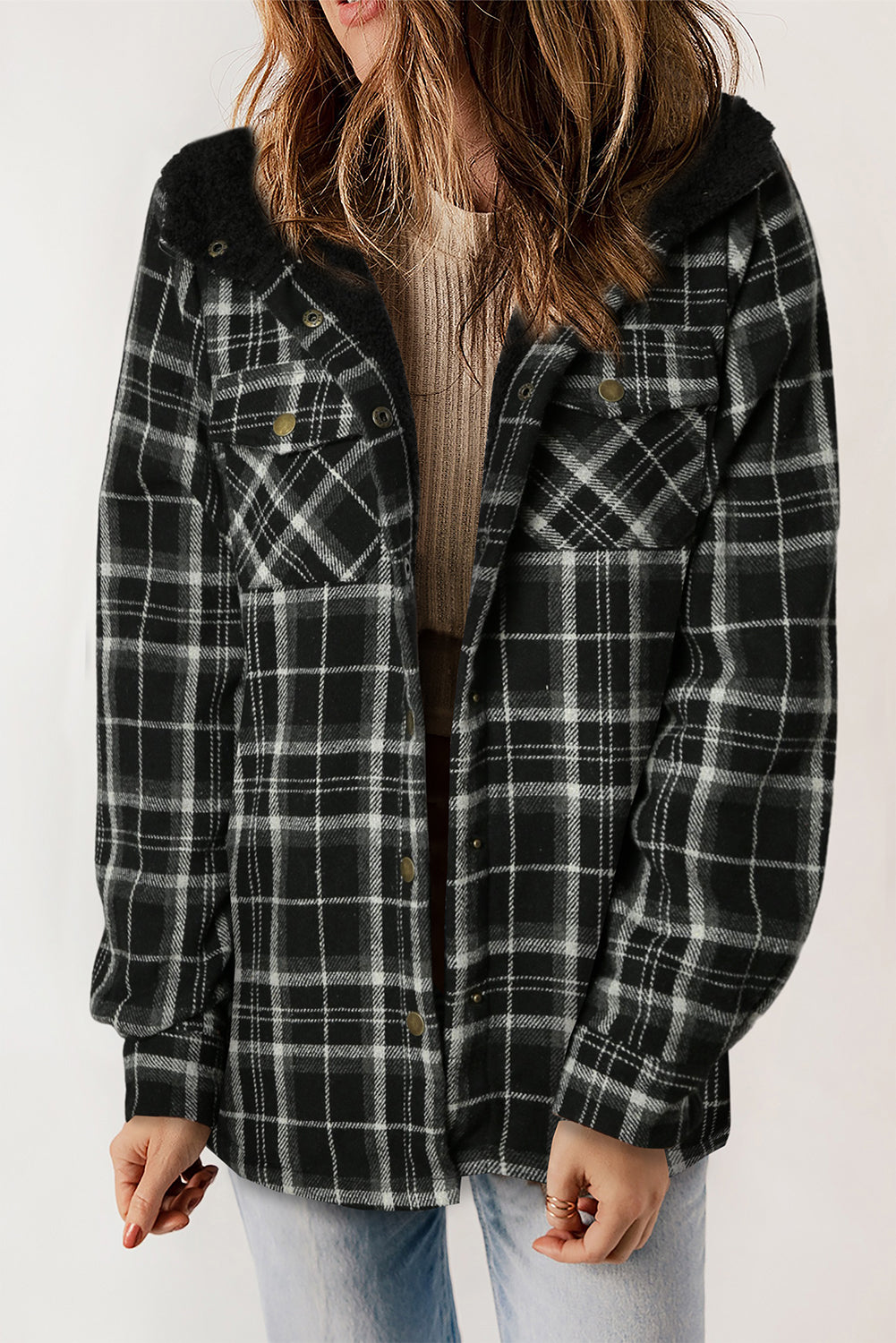 EB | Gitterjacke mit Plüschfutter Warm und Stilvoll Ideal für Den Alltag