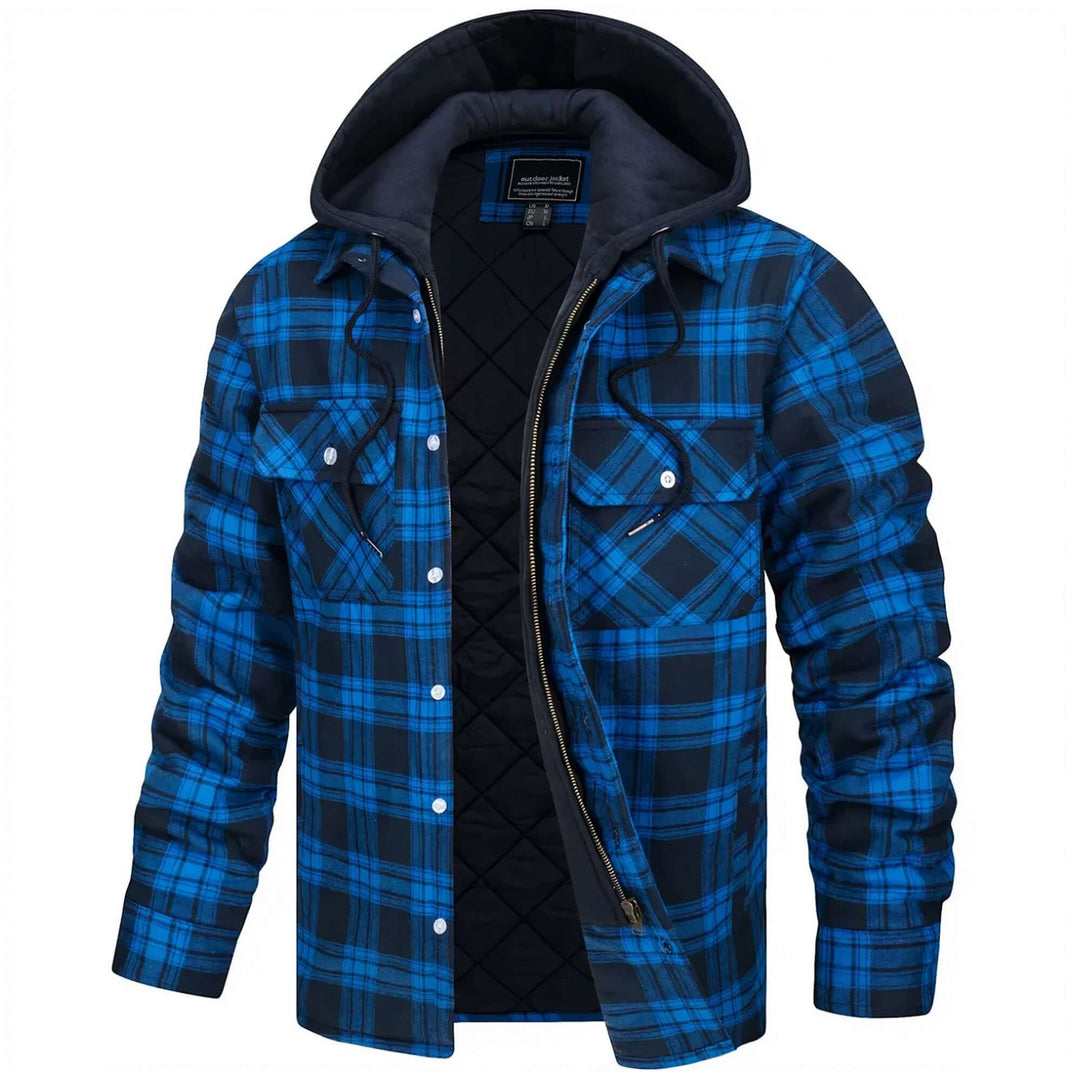 EB | Herren Karierte Langarm Freizeitjacke