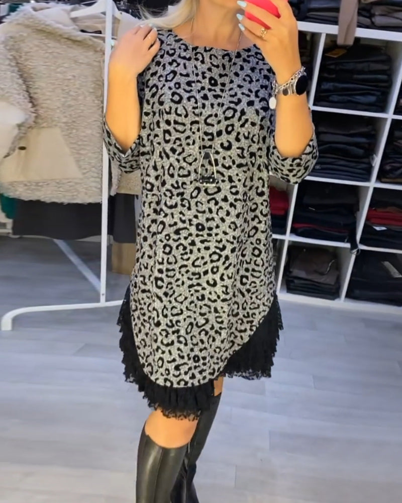 EB | Stilvolles Kleid mit Leopardenmuster