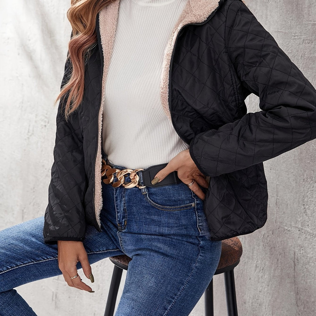 EB | Steppjacke mit Kapuze und Reißverschluss