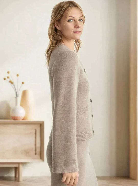 EB | Weicher Strickcardigan mit Knöpfen für Frauen
